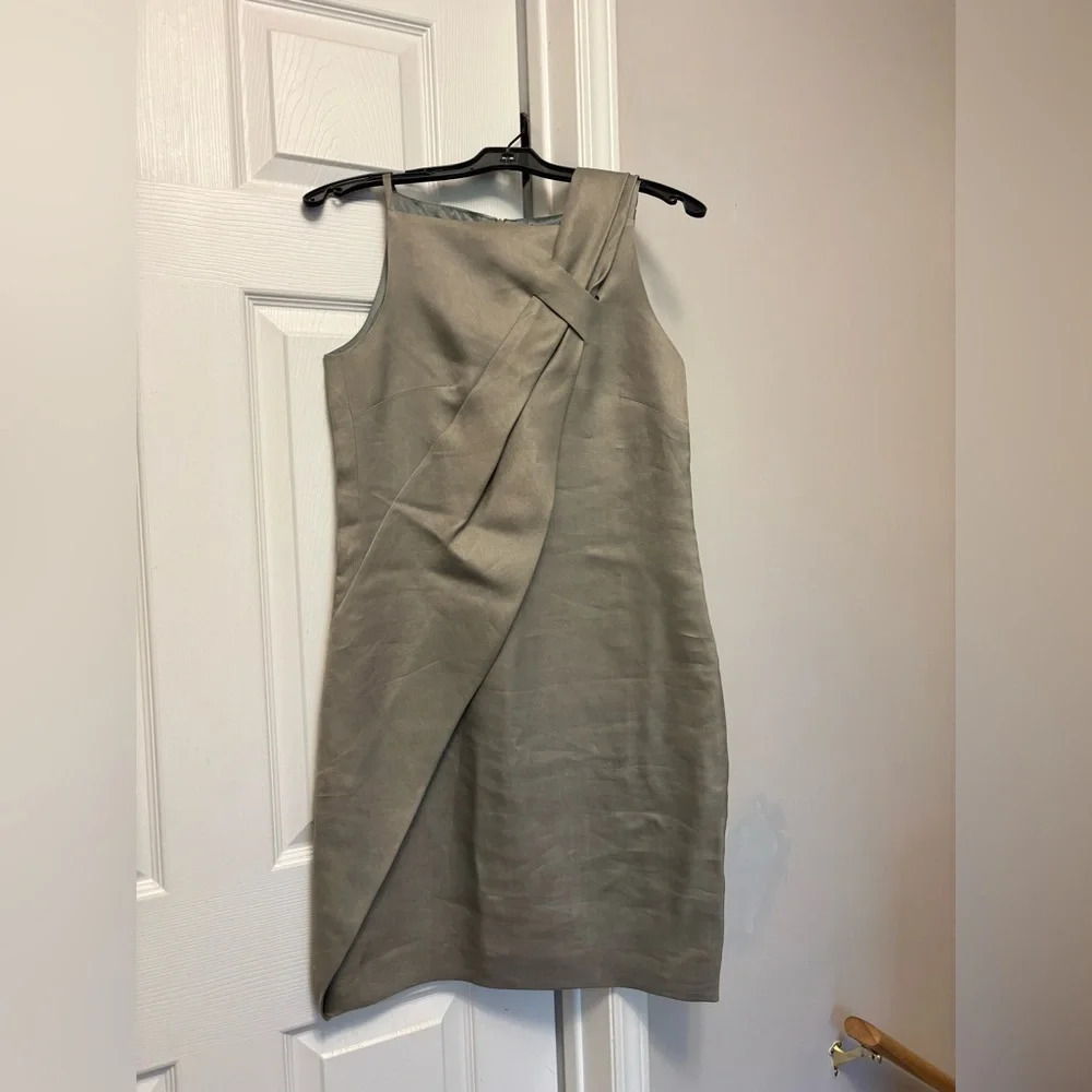 Martin Grant Gray Green Ruffle Dress Size M